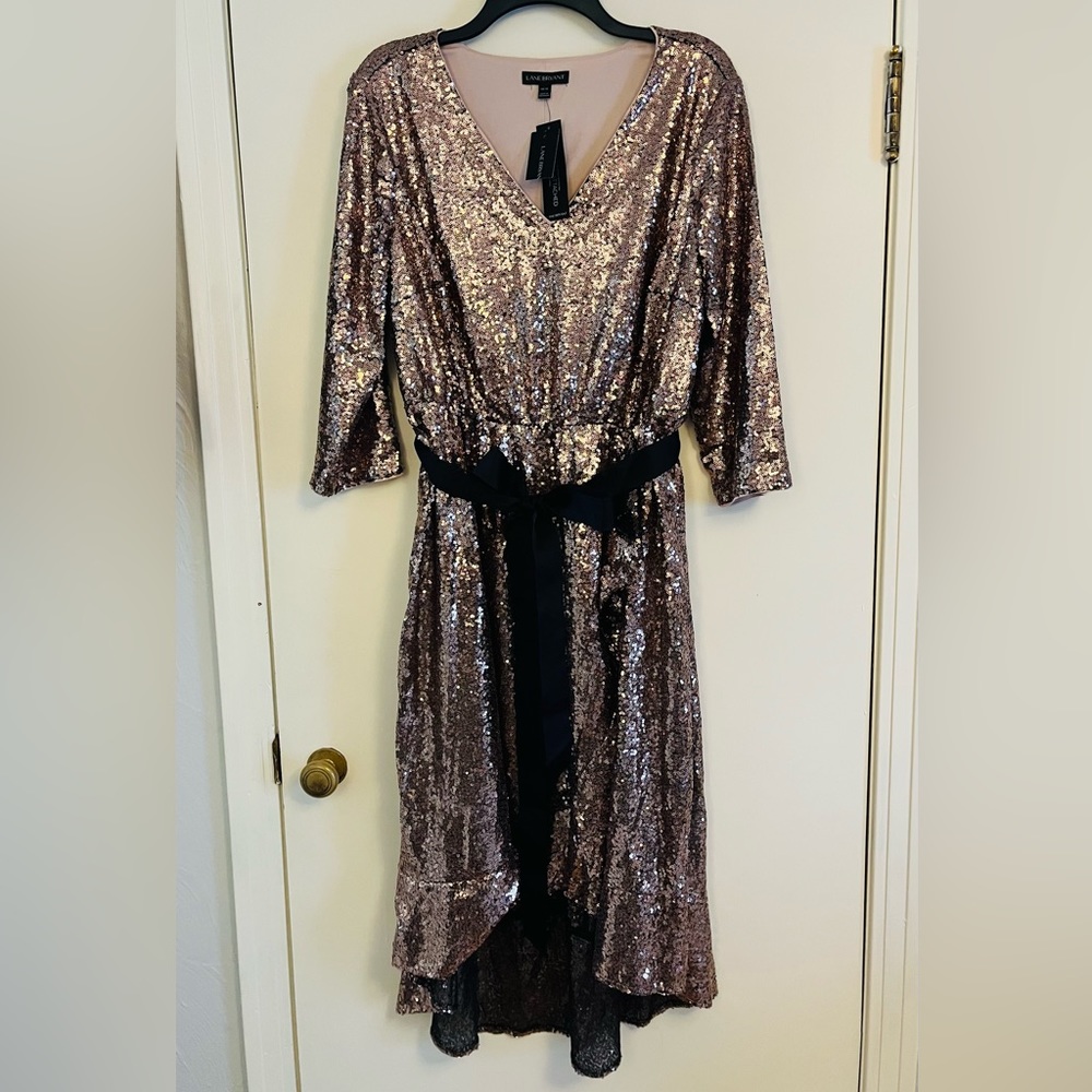 Formal Lane Bryant Sequin Dress- Rose Gold